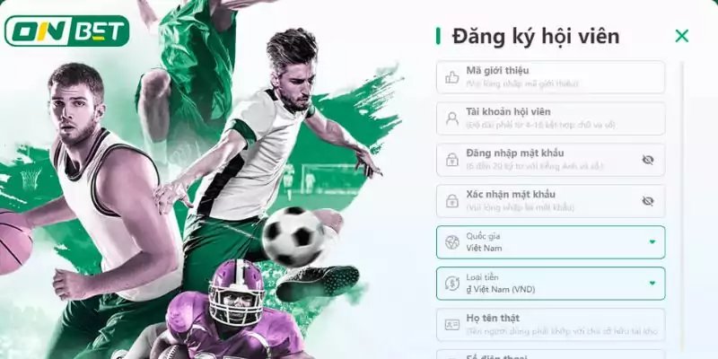 Đăng Ký Bạn điền đầy đủ thông tin cá nhân chính xác theo form mẫu của nhà cái