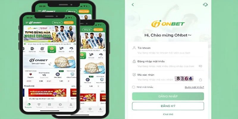 Nhấn nút "Quên mật khẩu"  tại giao diện trang chủ của Onbet